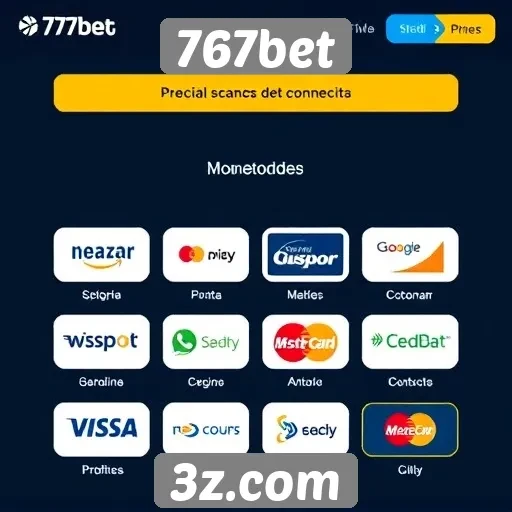 Variedade de métodos de pagamento no 767bet